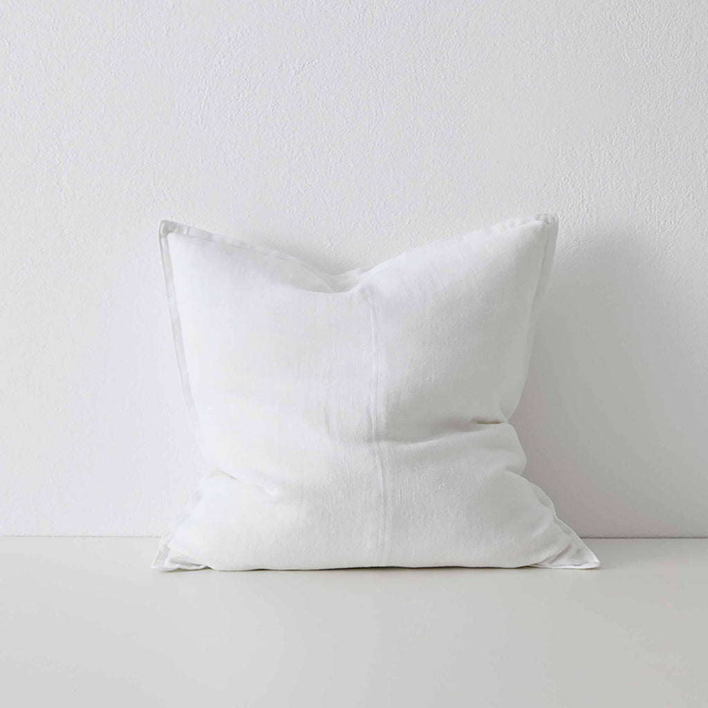 Como Square Linen Cushion 50cm x50cm-Snow