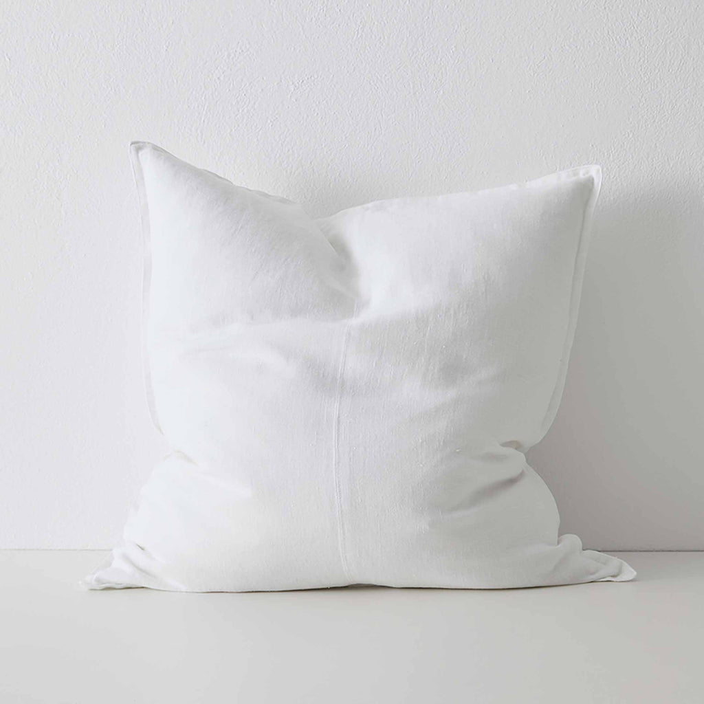 Como European Linen Cushion 60cm x 60cm-Snow