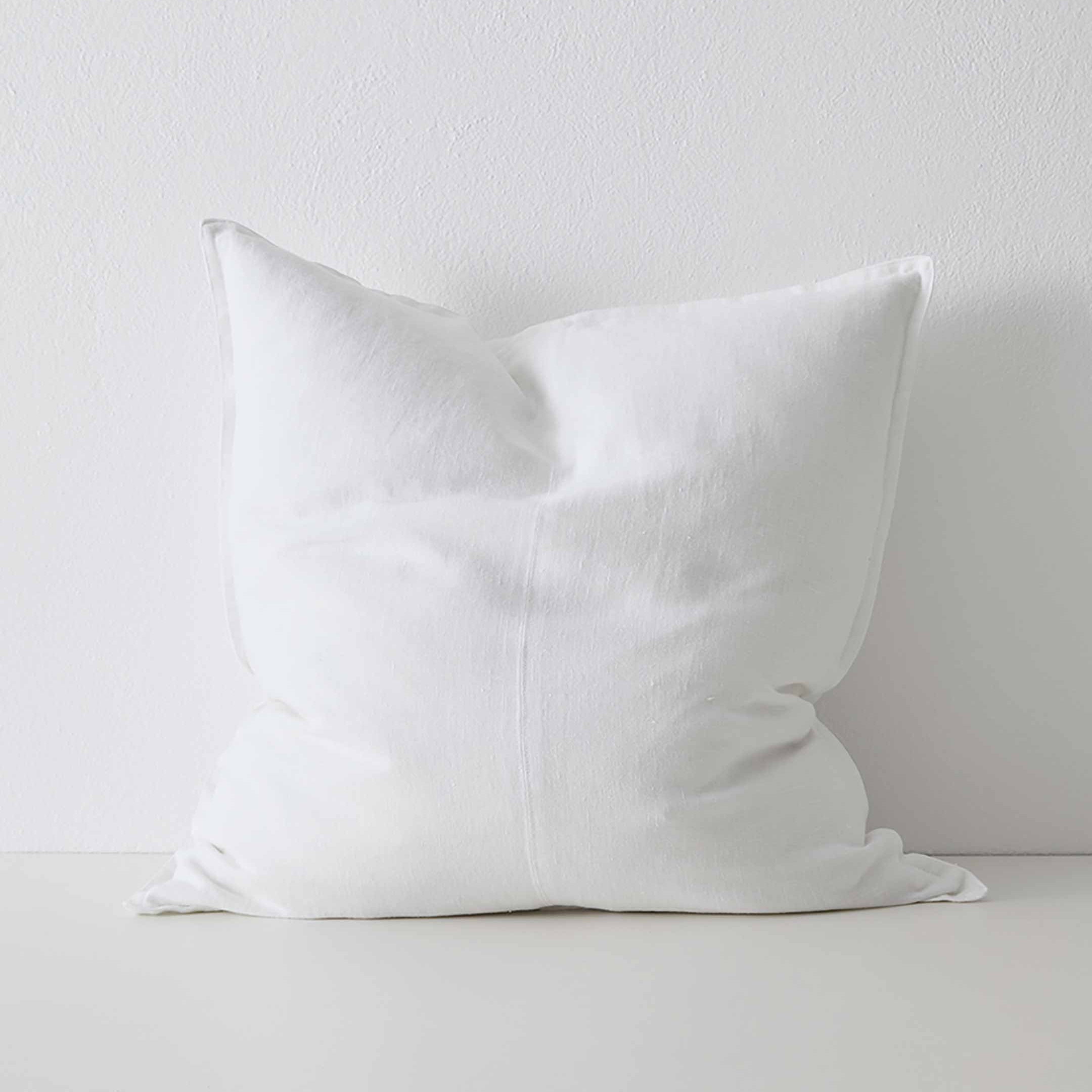 Como European Linen Cushion 60cm x 60cm-Snow