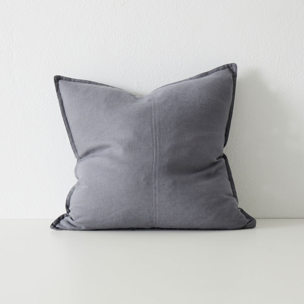 Como Square Linen Cushion 50cm x50cm-Smoke