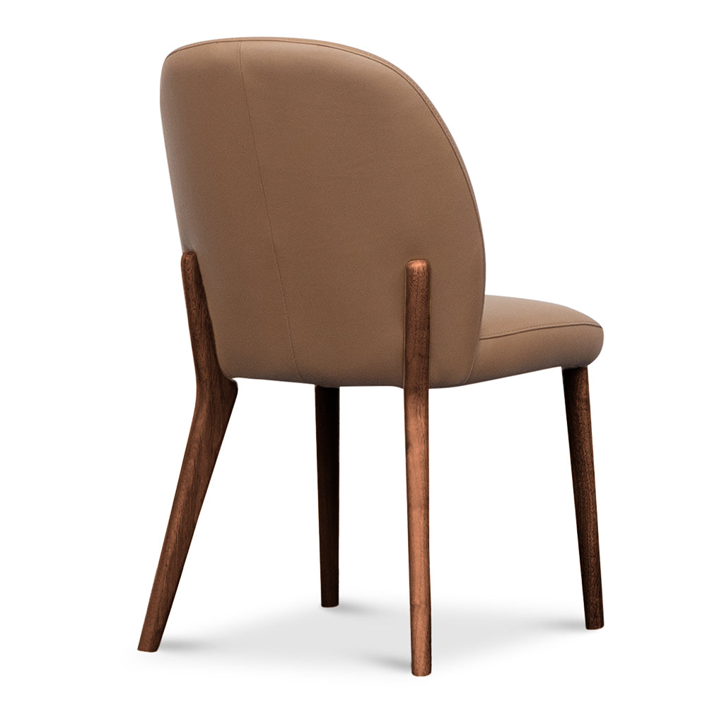 Chole Leather Dining Chair-Cognac