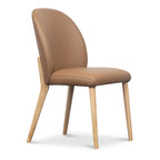Chole Leather Dining Chair-Cognac