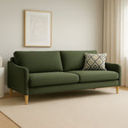 Converse 2.5 Seater Fabric Sofa-Forest