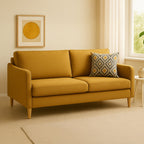 Converse 2.5 Seater Fabric Sofa-Honey