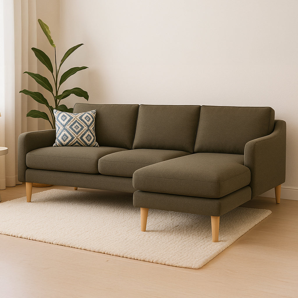 Converse 3 Seater Fabric Sofa with Reversible Chaise