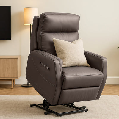 Cosmo Leather Lift Chair-Charcoal hover image