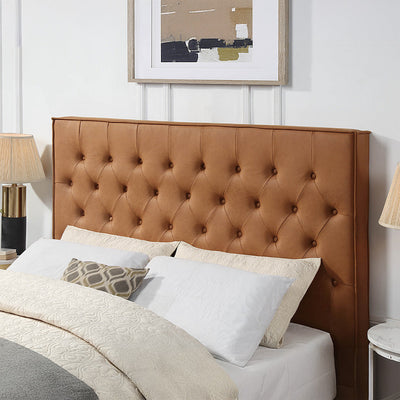 Crest Queen Bedhead Queen Size-Cognac hover image