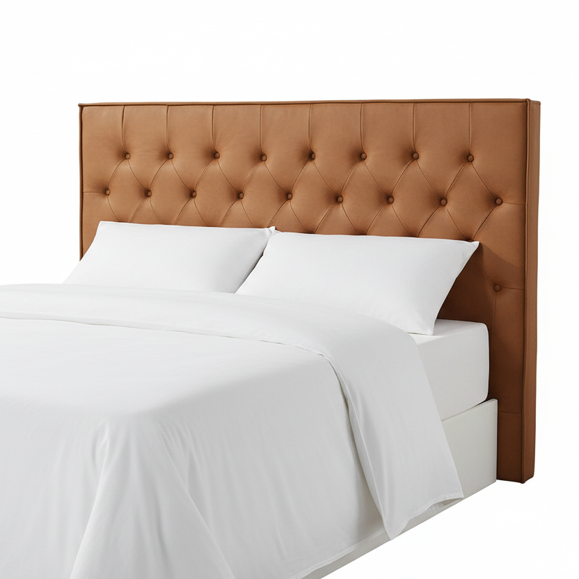 Crest Queen Bedhead Queen Size-Cognac