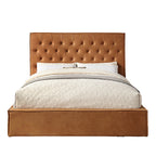 Crest Queen Bed with Standard Base-Cognac