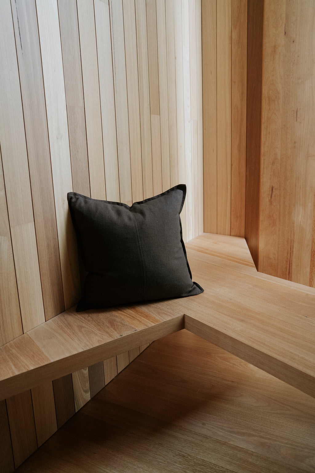 Como Square Linen Cushion 50cm x50cm-Shadow