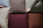 Como Square Linen Cushion 50cm x50cm-Mocha