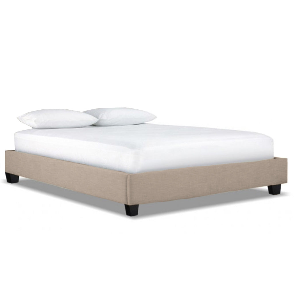 Deluxe Slat Base 3 Sides Queen Size-Mink