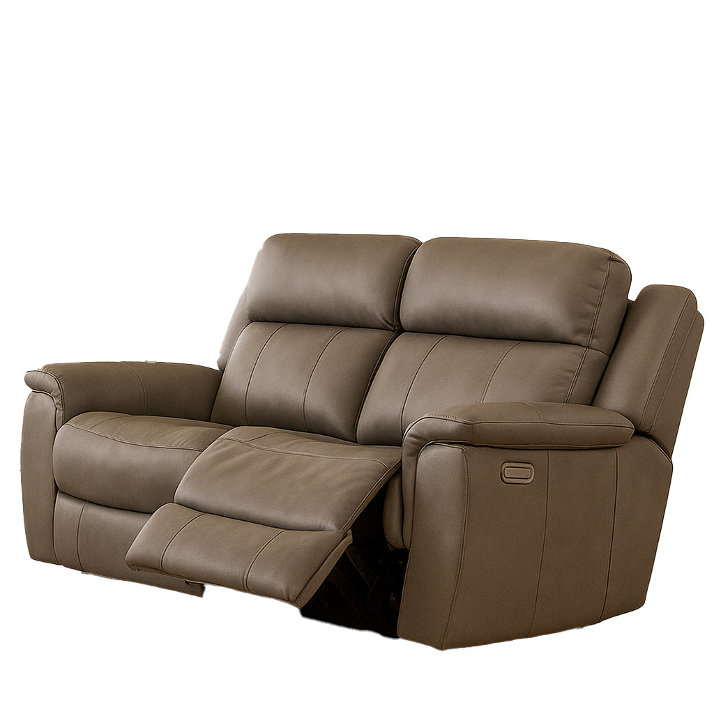 Donington 2 Seater Leather Power Recliner Triple Motor-Platinum