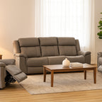 Donington 3 Seater Leather Power Recliner Triple Motor-Platinum