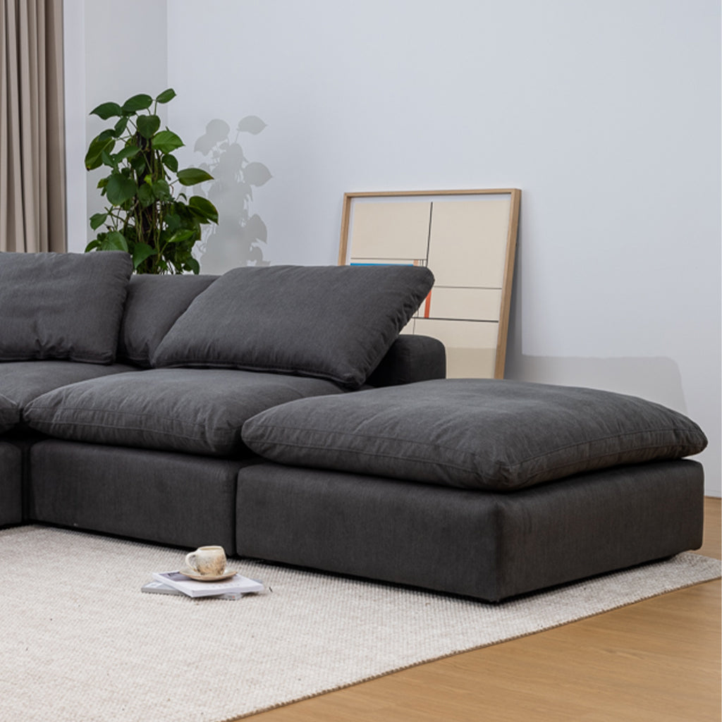 Dream 4 Seater with Ottoman-Charcoal