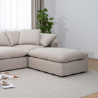 Dream 3 Seater with Ottoman-Oatmeal