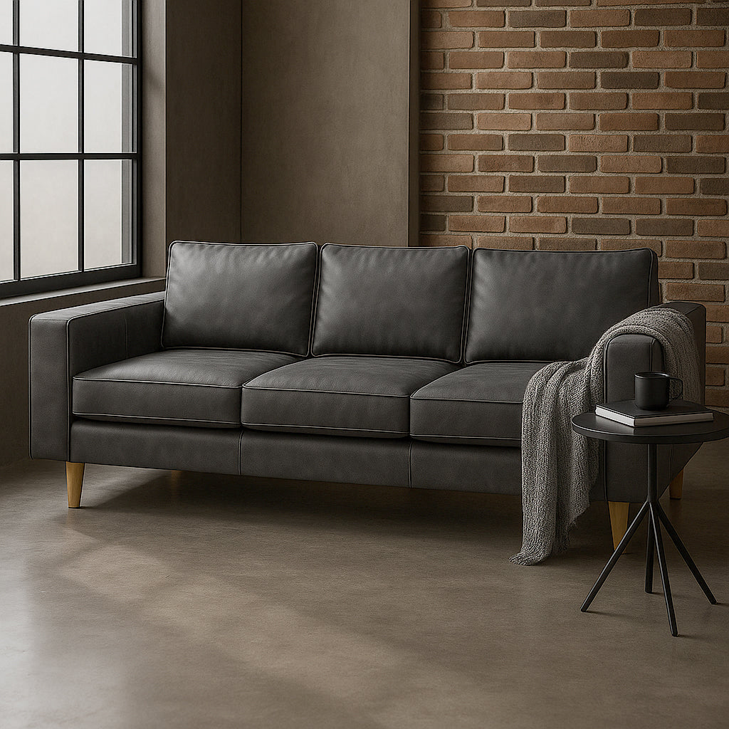 Edgecliff 3 Seater Fabric Sofa-Slate