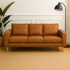 Edgecliff 3 Seater Fabric Sofa-Tan