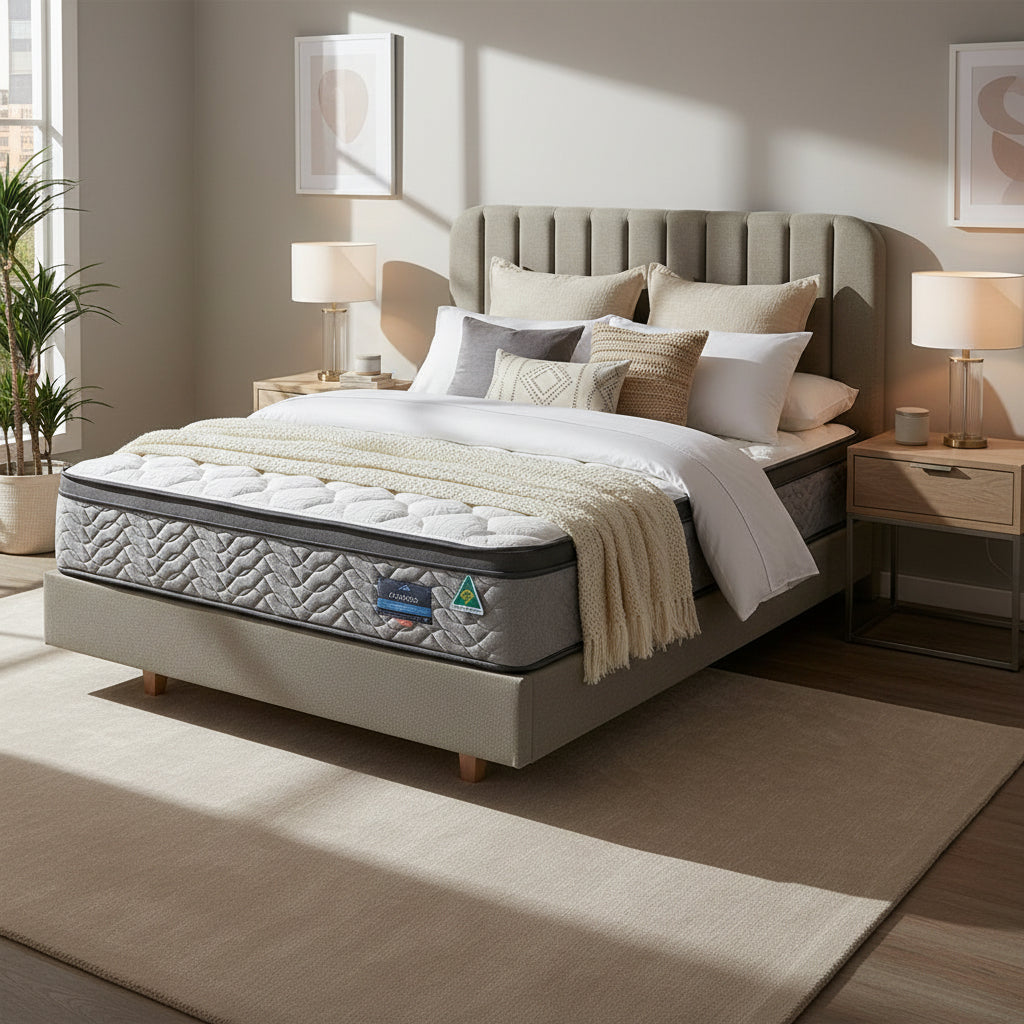 Emerald Bedhead Super King Size-Stone