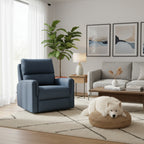 Erina Fabric Manual Recliner-Sapphire