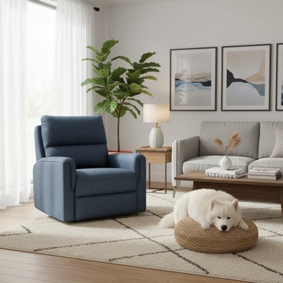 Erina Fabric Manual Recliner-Sapphire hover image
