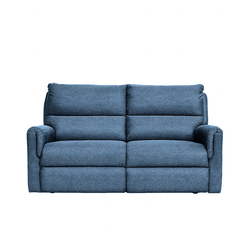 Erina 3 Piece Fabric Sofa Set with Manual Recliners-Sapphire