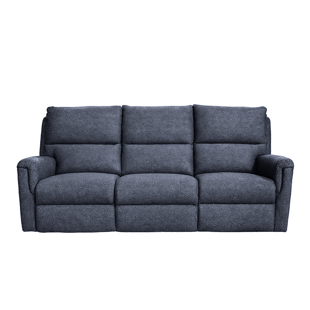 Erina 3 Seater Fabric Sofa-Navy