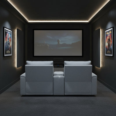 Erina 2 Seater Fabric Sofa with Console Table-Denim hover image