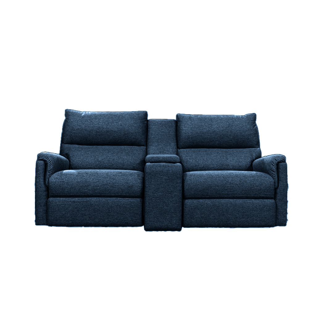 Erina 2 Seater Fabric Power Recliner with Console