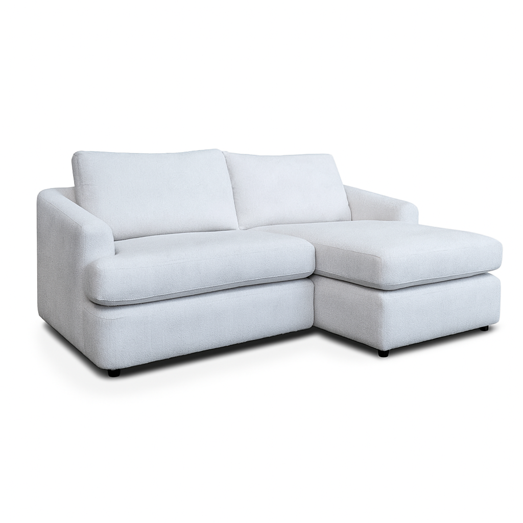 Esperance Fabric 2 Seater with Small Chaise-Glacier