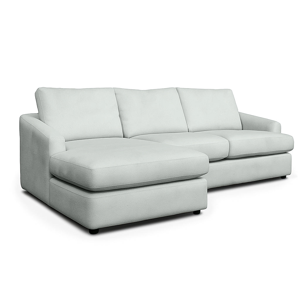 Esperance Fabric 3 Seater Duo with Large Chaise-Pumice