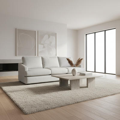 Esperance 3 Seater Fabric Sofa-Marble hover image