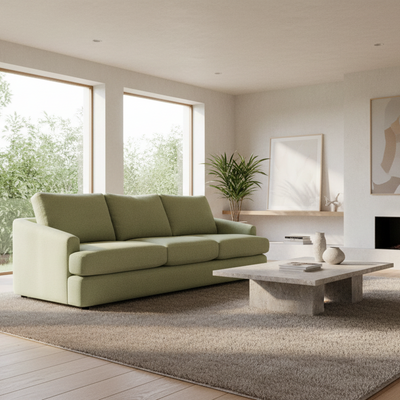 Esperance 3 Seater Fabric Sofa-Sage hover image