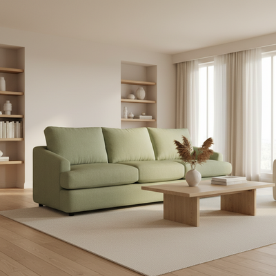 Esperance 3.5 Seater Fabric Sofa-Sage hover image