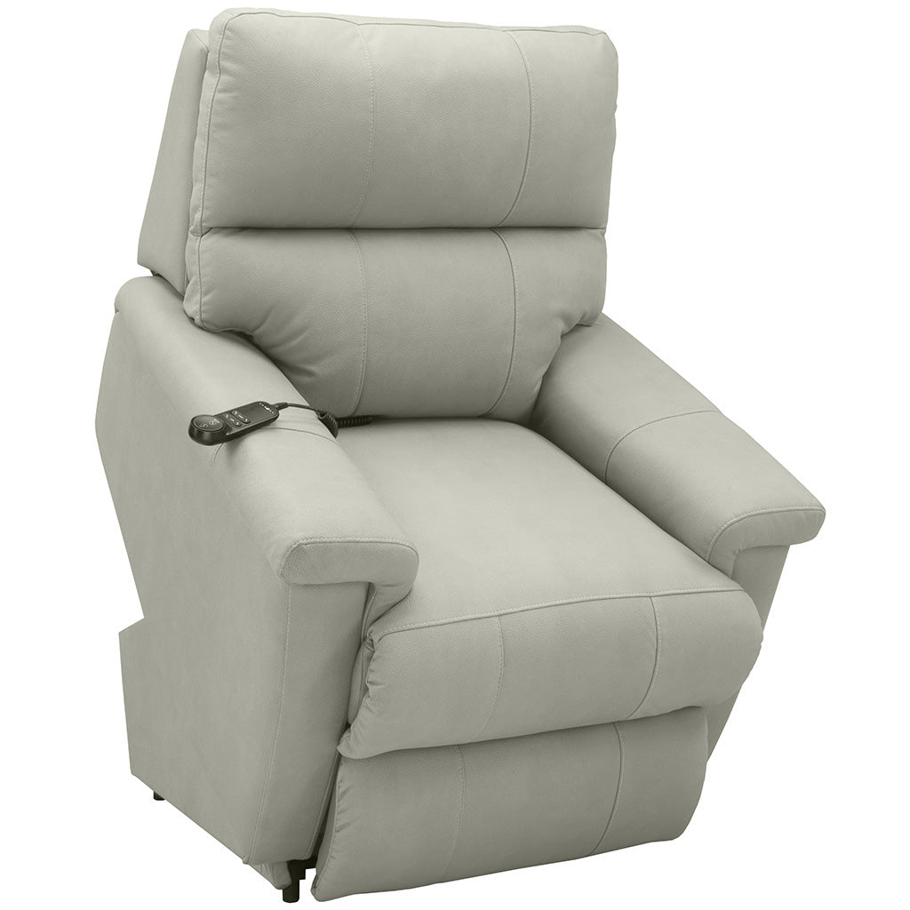 Lazboy Ethan Leather Platinum Power Lift Chair-Stone