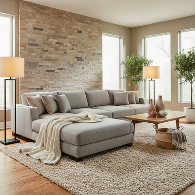 Evie 4 Seater plus Ottoman-Moon Mist hover image