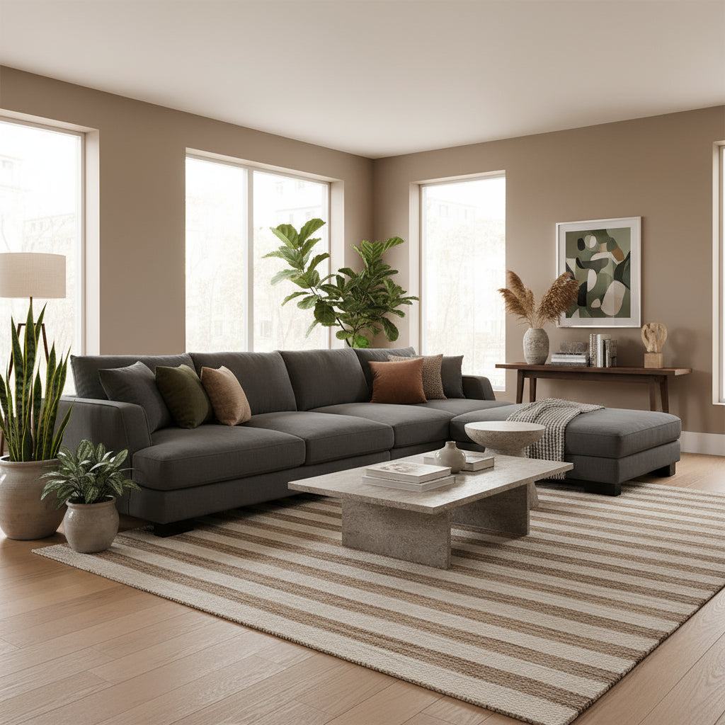 Evie 4 Seater plus Ottoman-Dark Shadow