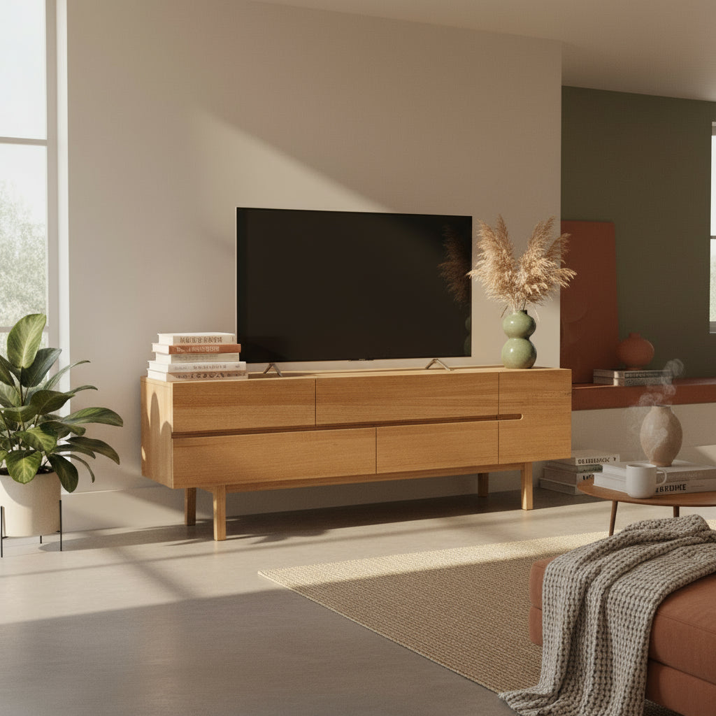 Evolve Entertainment Unit-Clear Lacquer