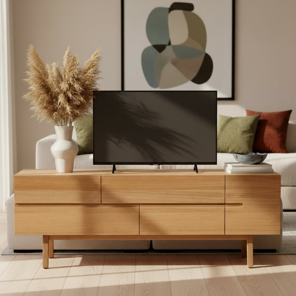 Evolve Entertainment Unit-Clear Lacquer