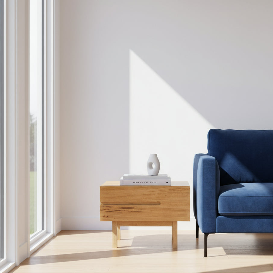 Evolve Lamp Table-Clear Lacquer