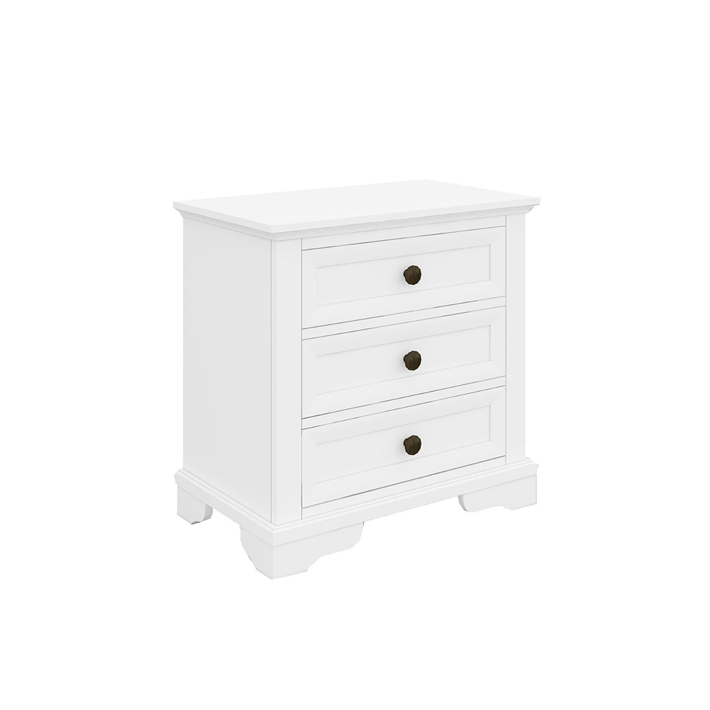 Sala 3 drawer Bedside-White
