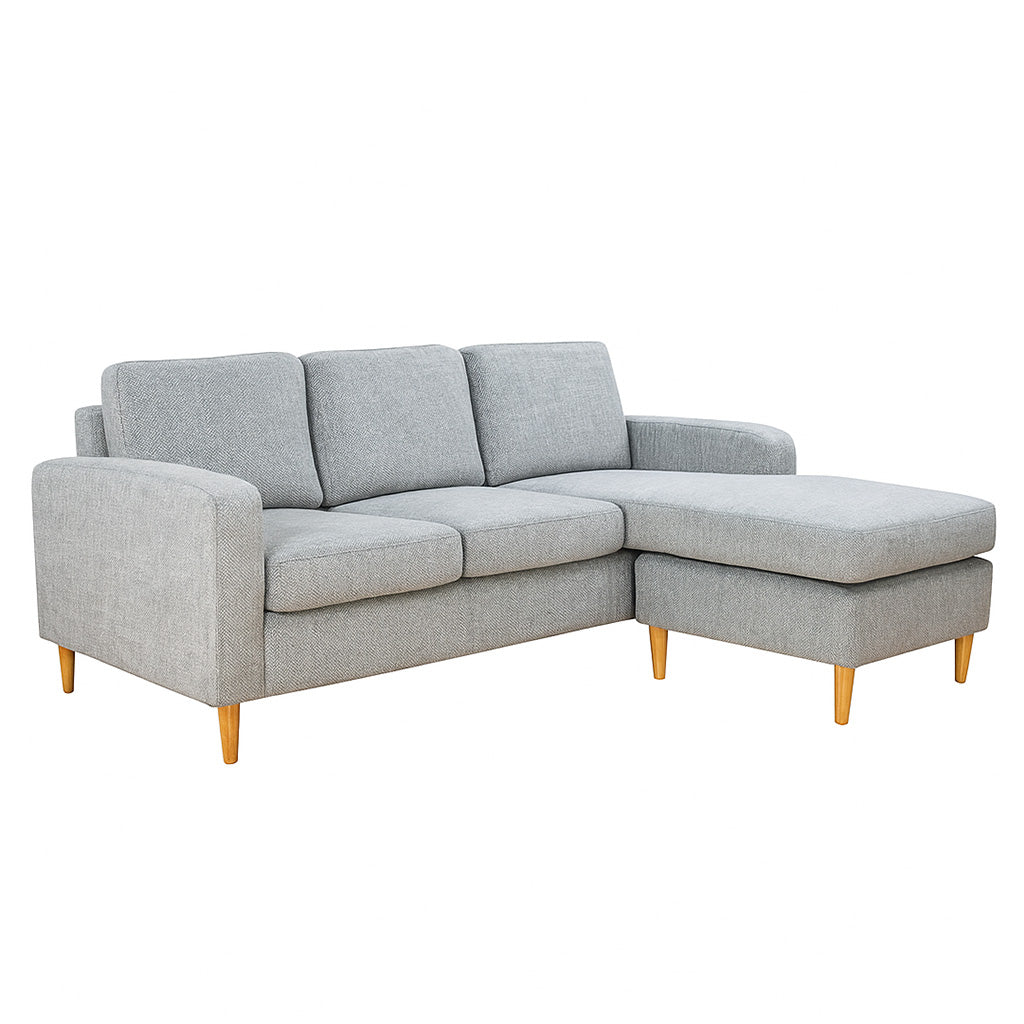 Frankie 3 Seater Reversible Chaise with Queen Sofabed–Grey