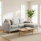 Frankie 3 Seater Reversible Chaise with Queen Sofabed–Grey