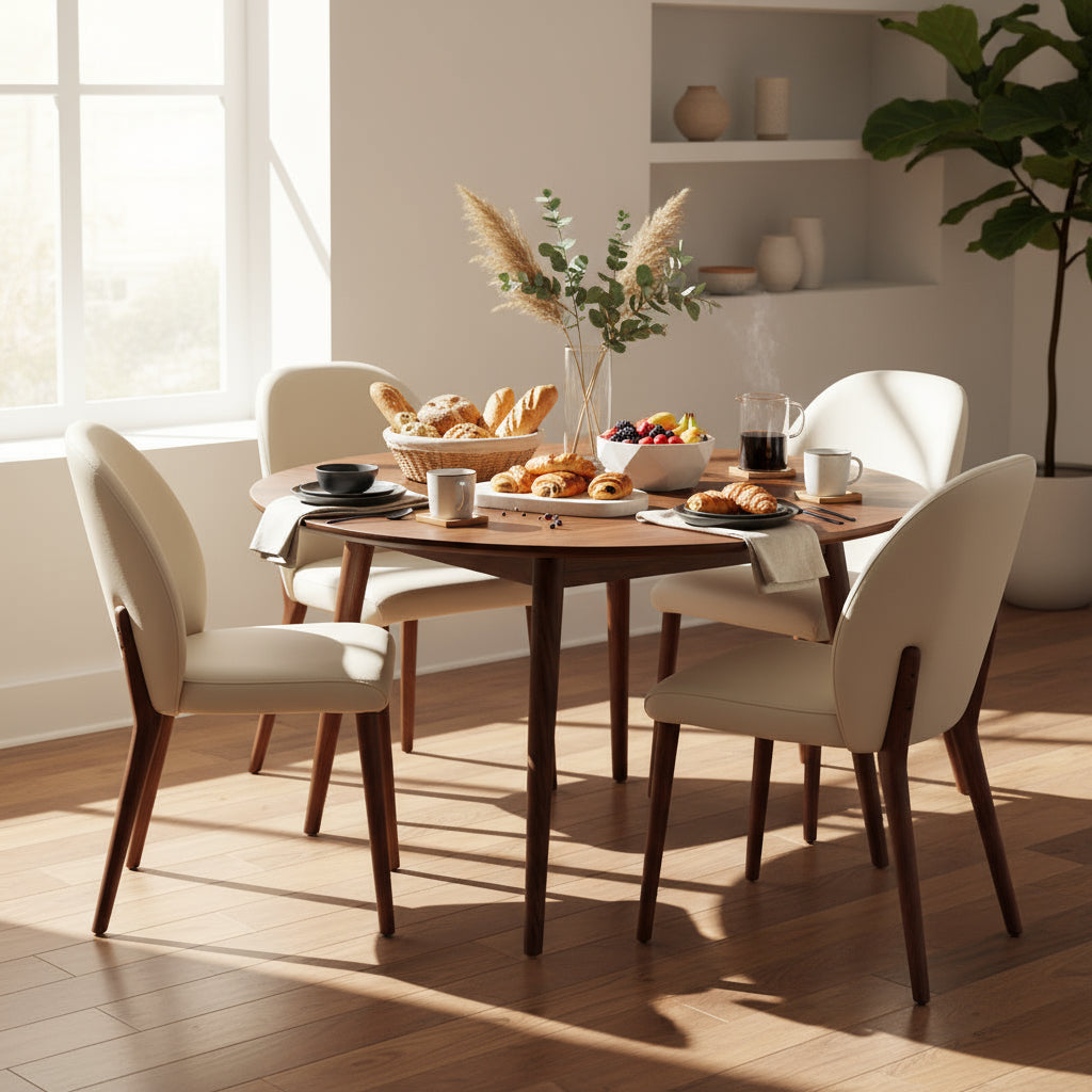 Chole Leather Dining Chair-Frost