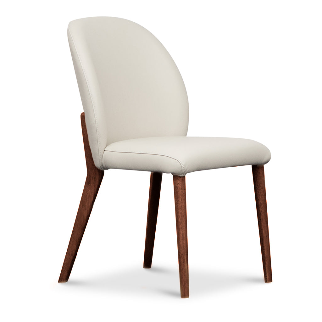 Chole Leather Dining Chair-Frost
