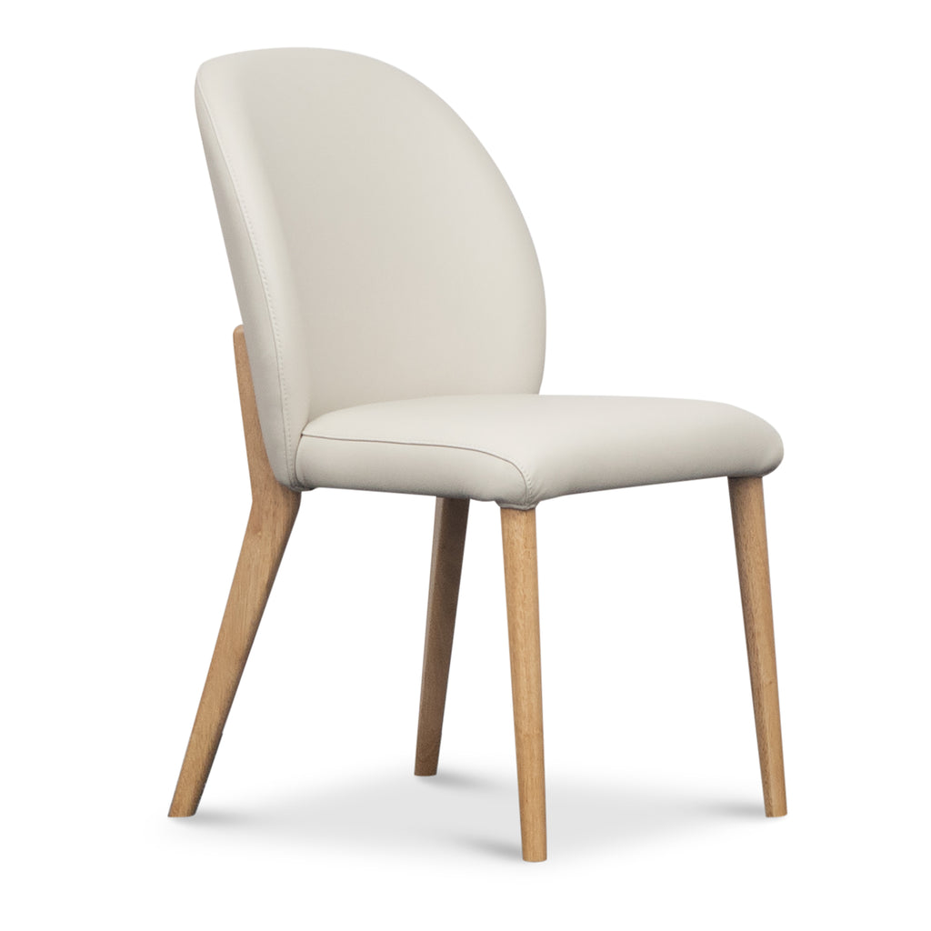 Chole Leather Dining Chair-Frost