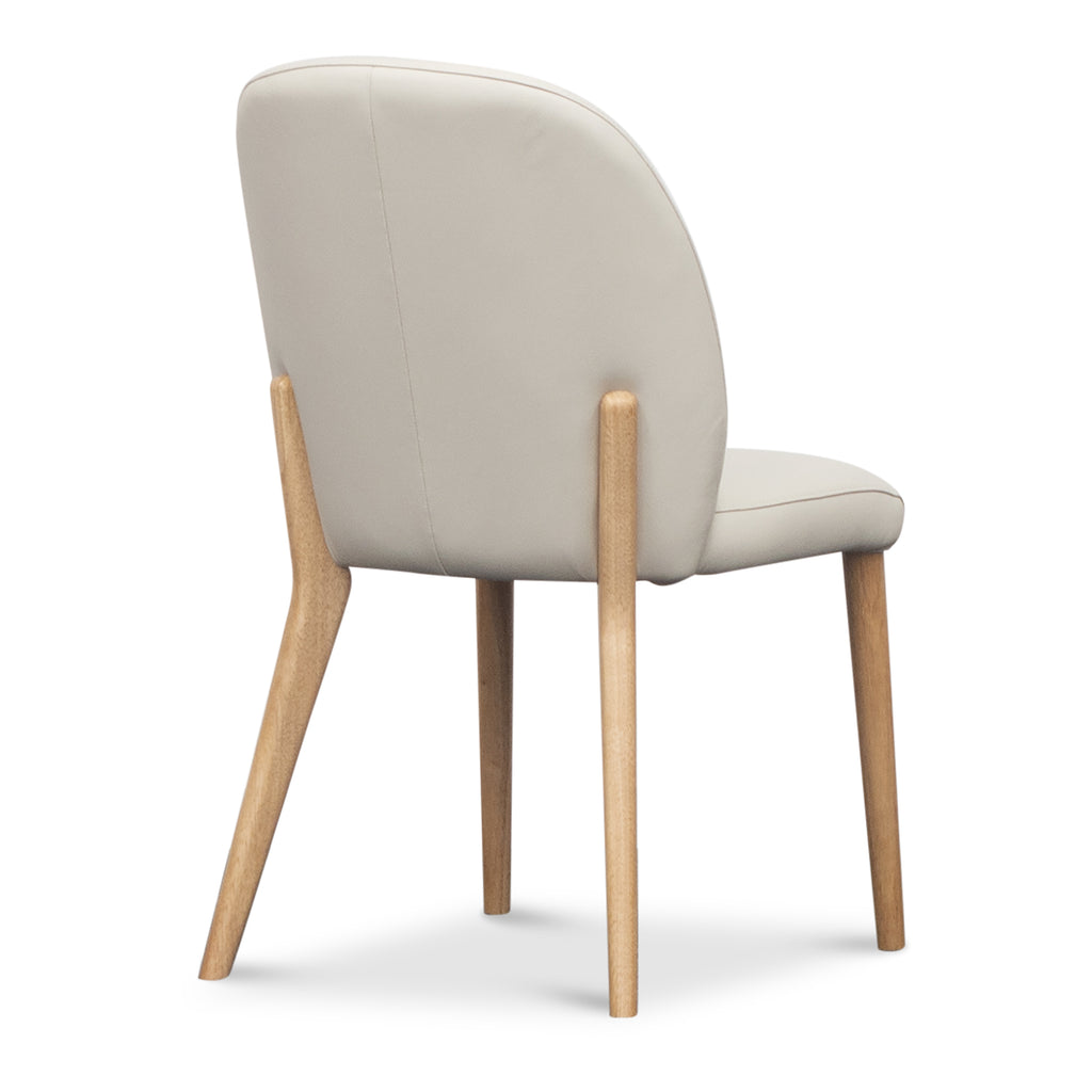 Chole Leather Dining Chair-Frost