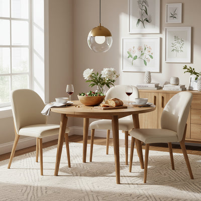 Chole Leather Dining Chair-Frost hover image