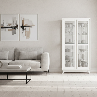 Griffith Display Cabinet Ash-Matt White hover image