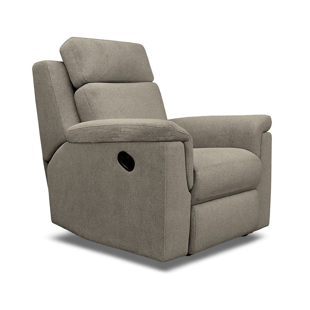 Monaro Fabric Manual Recliner-Driftwood
